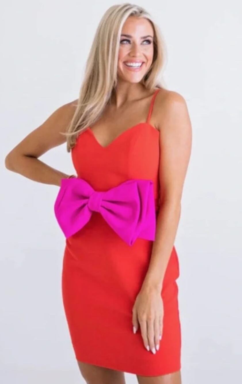 Karlie Colorblock Bow Dress Sz. L